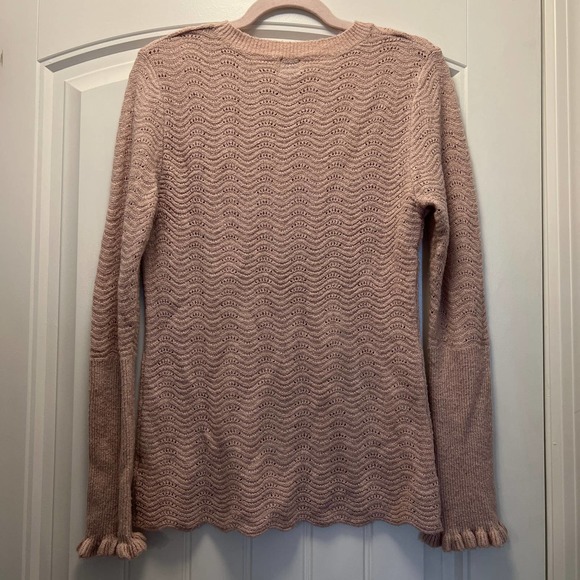 A New Day Women’s Soft Lightweight Ruffle Cuffs Long Sleeve‎ Sweater Size S Pink - Picture 6 of 6
